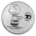 Peanuts® 70th Anniversary with Charlie Brown 1 oz Silver BU Round