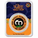 Peanuts® Its the Great Pumpkin 60th Anniv. 1 oz Colorized Silver
