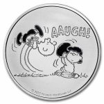 Peanuts® Lucy Pulls the Football 1 oz Silver Round