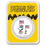 Peanuts® Patriotic Snoopy & Woodstock 1 oz Colorized Silver