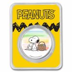Peanuts® Snoopy & The Easter Bunny 1 oz Colorized Silver