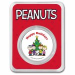 Peanuts® Snoopy, Van Pelt & Brown Christmas 1 oz Colorized Silver