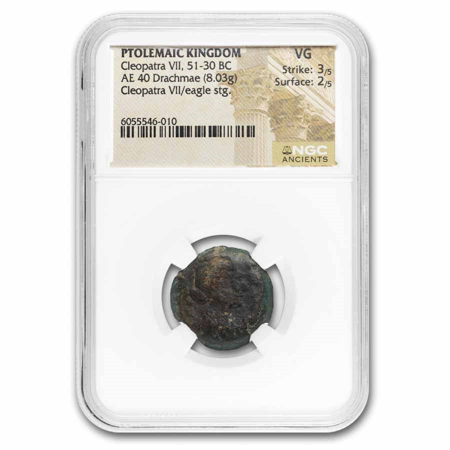 Ptolemaic Kingdom Cleopatra VII AE 40 Drachmae (51-30 BC) VG NGC