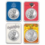 Random Year 1 oz Silver Eagle - w/Special Occasion Card, In TEP