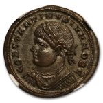 Roman AE3 Bi Nummus Emperor Constantine II (337-340 AD) AU NGC
