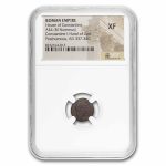 Roman AE4 Bi Nummus Constantine I (307-337 AD) XF NGC