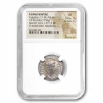 Roman AR Denarius Augustus (27 BC-14 AD) AU NGC (RIC I 86a)