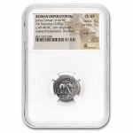 Roman AR Denarius Julius Caesar Elephant (44 BC) Ch VF NGC 3/3