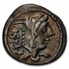 Roman AR Denarius L.T. Balbus (105 BC) XF (Cr-316/1, Toning)