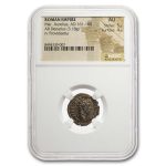Roman AR Denarius Marcus Aurelius (161-180 AD) AU NGC (5/4)