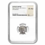 Roman AR Denarius Septimius Severus (193-211 AD) Ch AU NGC