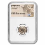 Roman AR Denarius Septimius Severus (193-211 AD) Ch VF NGC
