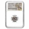 Roman AR Denarius Tiberius (14-37 AD) XF NGC (Tribute Penny)