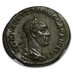 Roman Bi Tetradrachm Emperor Trajan Decius (249-251 AD) AU NGC