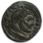 Roman Bronze Nummus Emperor Galerius (305-311 AD) AU NGC