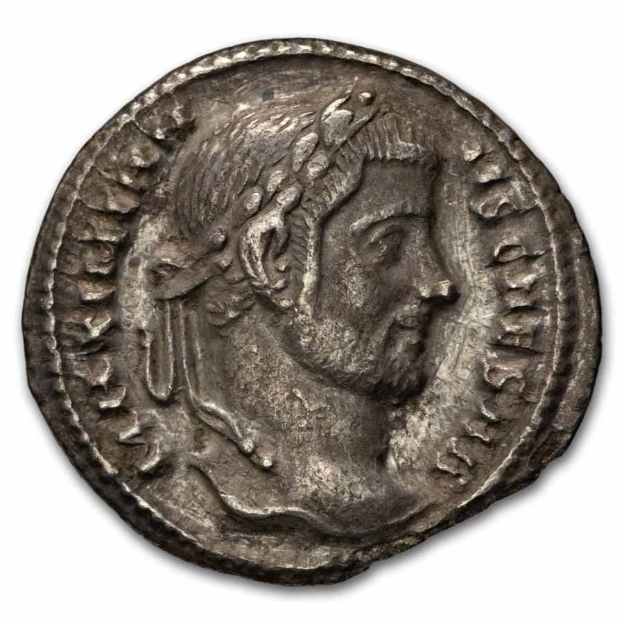 Roman Empire AR Argenteus Galerius (293-305 AD) XF