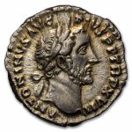 Roman Empire AR Denarius Anton. Pius 138-161 AD Ch AU RIC III 231