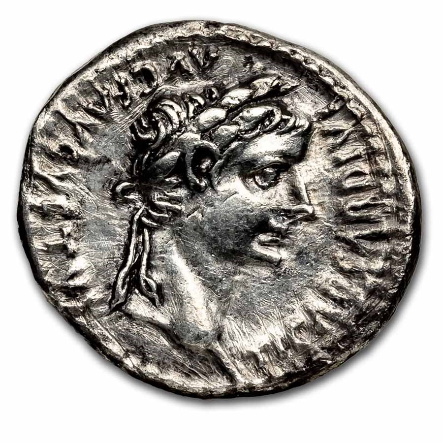 Roman Empire AR Denarius Tiberius (14-37 AD) XF (Tribute Penny)