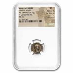 Roman Empire AR Denarius Vitellius (69 AD) XF NGC (RIC I 90) 5/2