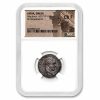 Roman Empire AR Tetradrachm Macrinus (217-218 AD) Ch F NGC