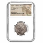 Roman Empire AR Tetradrachm Volusian (251-253 AD) AU NGC
