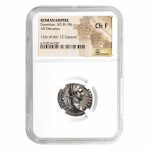 Roman Empire Denarius Domitian 81-96 AD Ch Fine NGC (Random Coin)