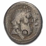 Roman Rep. AR Denarius C. Vibius Varus (c.42 BC) VG (Cr-494/37)
