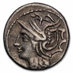 Roman Rep. AR Denarius L. Saturninus (104 BC) VF (Cr-317/3a)