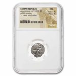 Roman Rep. AR Victoriatus Jupiter (211-208 BC) MS NGC (Cr-97a/1b)