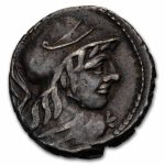 Roman Rep. Silver Denarius Cn. Len. Clodianus (88 BC) XF Cr-345/1