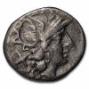 Roman Republic AR Denarius Anonymous (179-170 BC) Fine (Cr-163/1)