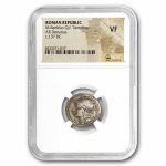 Roman Republic AR Denarius Baebius (137 BC) VF NGC (Cr-236/1)