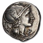 Roman Republic AR Denarius L.Flam. Chilo 109/8 BC VF (Cr-302/1)