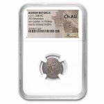 Roman Republic AR Victoriatus (c. 211-208 BC) Ch AU NGC