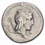 Roman Republic Denarius L. Julius Bursio (85 BC) Fine (Cr-352/1c)