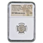 Roman Republic Silver AR Denarius D. Silanus (91 BC) Ch AU (4/5)