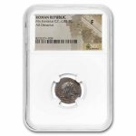 Roman Republic Silver Denarius (211-28 BC) Fine NGC (Random)