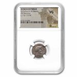 Roman Republic Silver Denarius (211-28 BC) VG NGC (Random)
