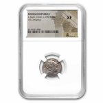 Roman Republic Silver Denarius (211-28 BC) XF NGC (Random)