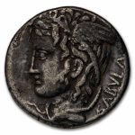 Roman Republic Silver Denarius Postumius (74 BC) VF (Cr-395/1)