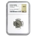 Roman Silver Denarius Caracalla (198-217 AD) Ch Fine NGC