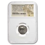 Roman Silver Denarius Julius Caesar Elephant (49-48 BC) Ch XF NGC