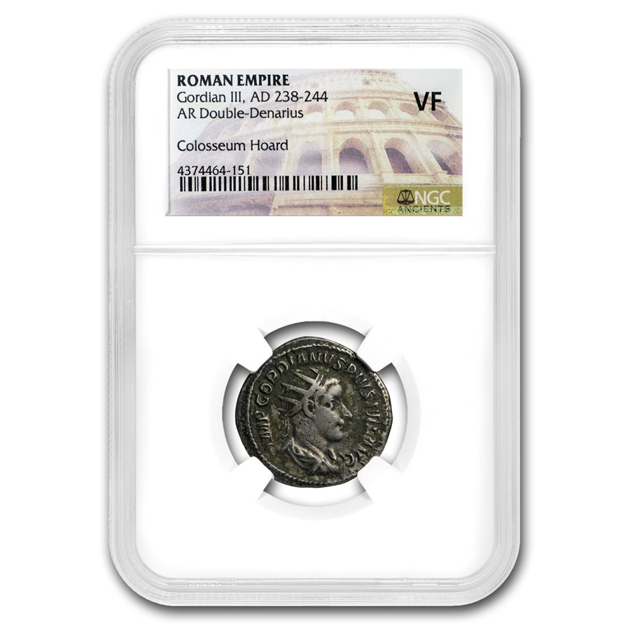 Rome Dbl Denarius Gordian III (238-244 AD) VF NGC (Colosseum)