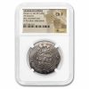 Sasanian Empire AR Drachm King Khusru II (591-628 AD) CH Fine NGC