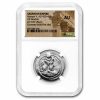 Sasanian Kings Silver Drachm Bahram V (420-438 AD) AU NGC