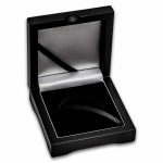 Single Coin Wood Presentation Box- Fits Up to 51 mm (Black Matte)