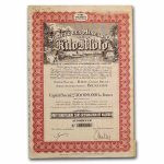 Société Des Mines D'or Kilo-Moto Bond Certificate (Red)