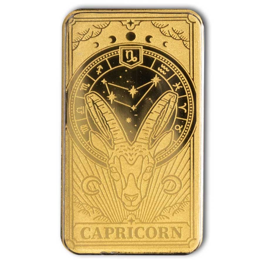 Solomon Islands 1/200 oz Gold Zodiac Ingot (Capricorn)