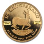 South Africa 1/4 oz Proof Gold Krugerrand (Random Year)