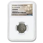 Spanish Colonial Silver Real Chas. III Genuine NGC (El Cazador)